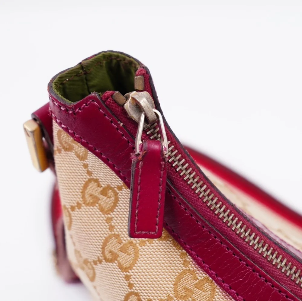 (MT388) GUCCI Monogram Web Halfmoon Crossbody Bag - Picture 4 of 16